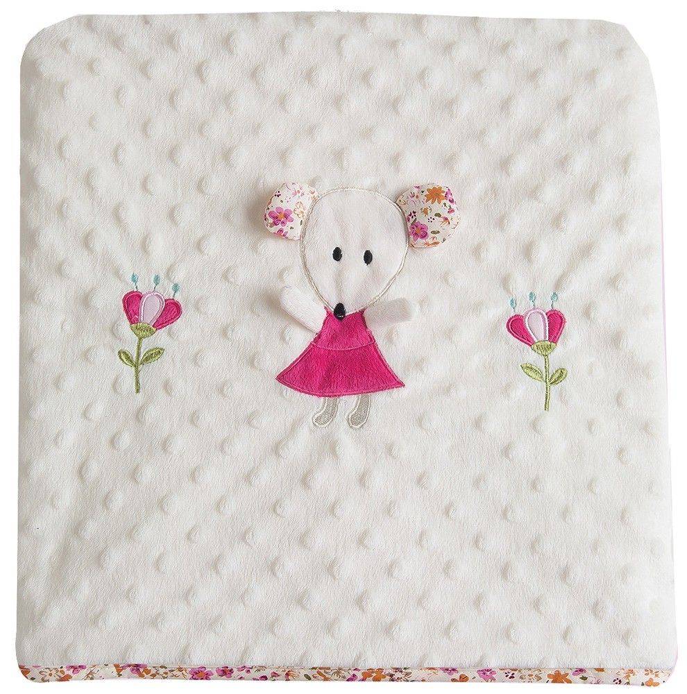 ΒΡΕΦΙΚΗ ΚΟΥΒΕΡΤΑ FLEECE ΚΟΥΝΙΑΣ DAS HOME DREAM LINE EMBROIDERY ΛΕΥΚΟ 110Χ150CM 6275