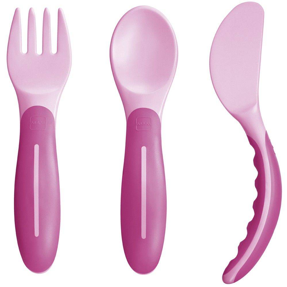 ΣΕΤ MAM BABY`S CUTLERY ΡΟΖ MAM