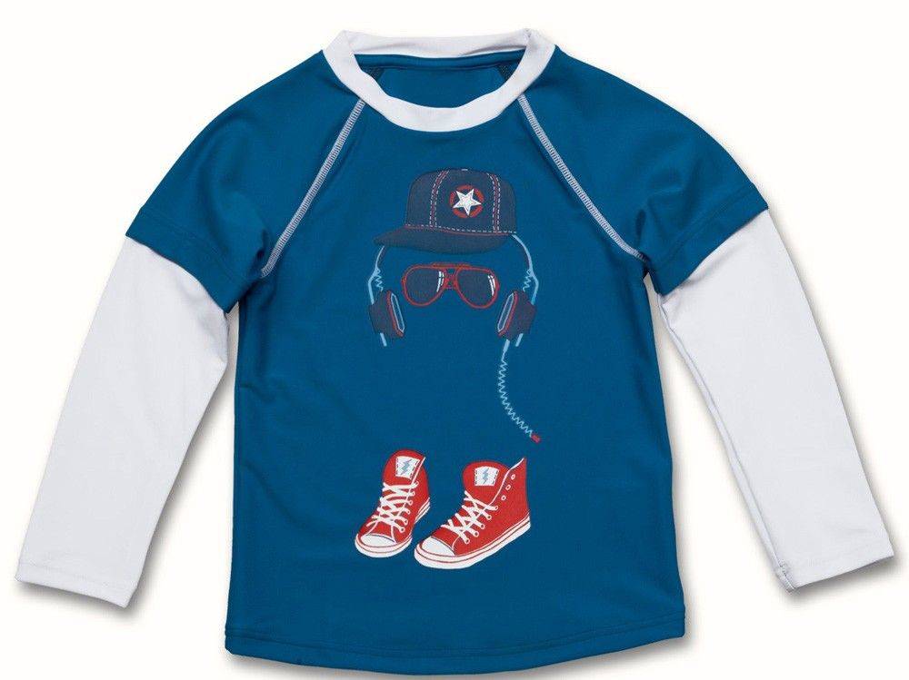 ΜΠΛΟΥΖΑ ΜΕ ΠΡΟΣΤΑΣΙΑ UV SUNUVA SKATEBOARDS ΜΠΛΕ/ΛΕΥΚΟ (92ΕΚ.)-(1-2 ΕΤΩΝ) SUNUVA