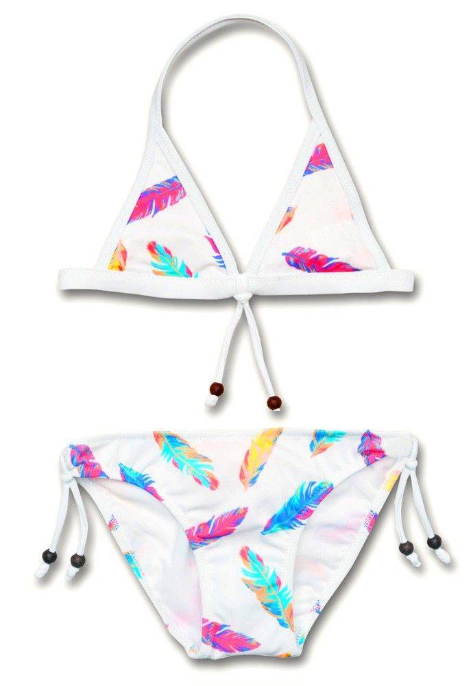 ΠΑΙΔΙΚΟ BIKINI SET SUNUVA FEATHERS ΛΕΥΚΟ/ΠΟΛΥΧΡΩΜΟ (104ΕΚ.)-(3-4 ΕΤΩΝ)