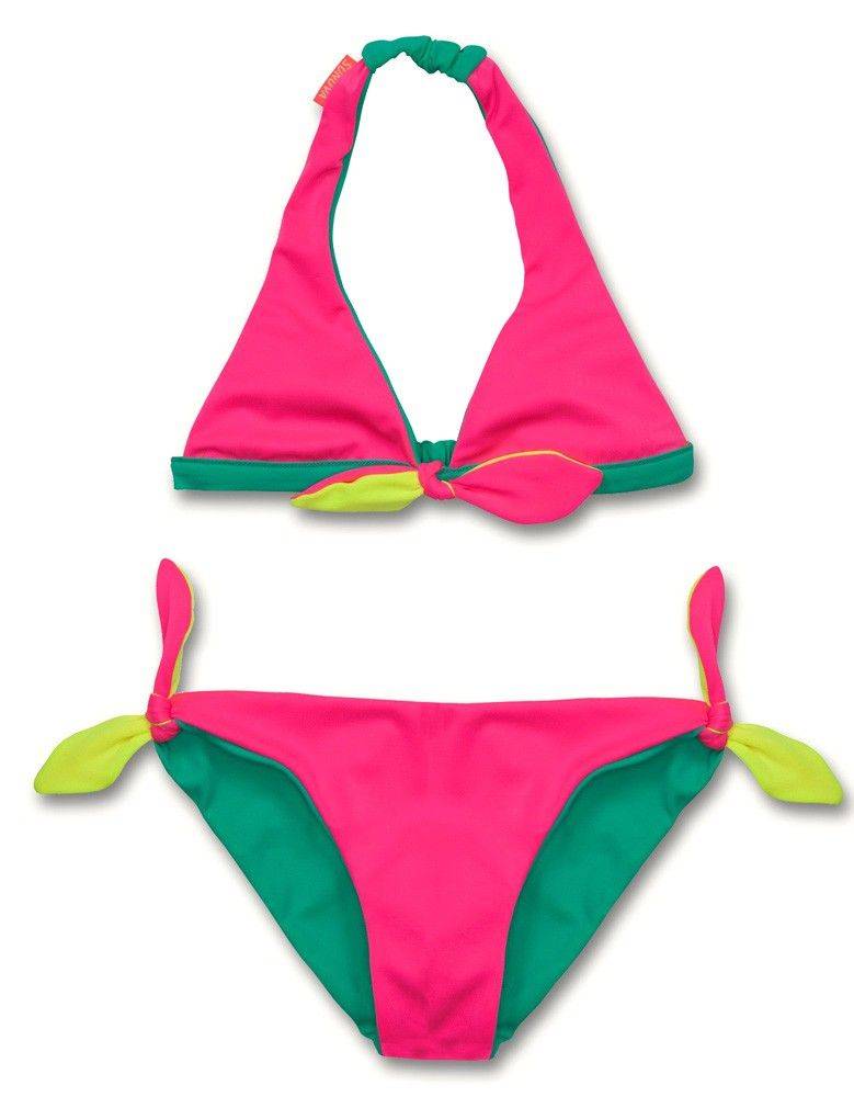 ΠΑΙΔΙΚΟ BIKINI SET SUNUVA REVERSIBLE HEART ΦΟΥΞΙΑ/ΠΟΛΥΧΡΩΜΟ (98ΕΚ.)-(2-3 ΕΤΩΝ) SUNUVA