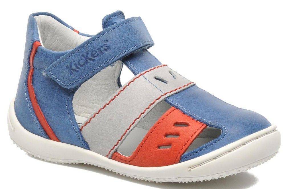 KICKERS ΠΑΠΟΥΤΣΟΠΕΔΙΛΑ KICKERS GALILEO CUIR SERRANO ΜΠΛΕ/ΚΟΚΚΙΝΟ (EU:20)