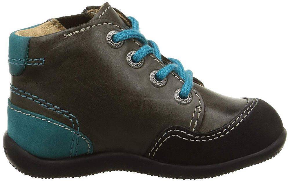 KICKERS ΠΑΠΟΥΤΣΙ ΜΠΟΤΑΚΙ KICKERS BIFREE VINTAGE NUBUCK ΜΑΥΡΟ/ΤΙΡΚΟΥΑΖ (20)