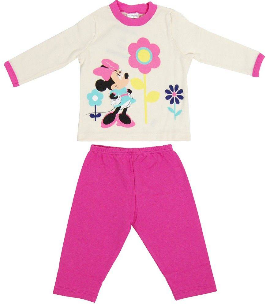 ΠΥΖΑΜΑ MINERVA MINNIE FLOWER ΕΚΡΟΥ/ΦΟΥΞΙΑ (70ΕΚ.)-(6-12 ΜΗΝΩΝ)