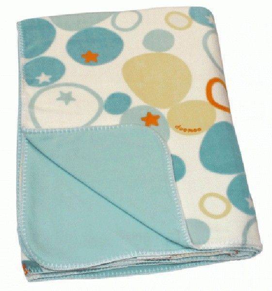 DOOMOO ΚΟΥΒΕΡΤΑ DOOMOO DREAM FLEECE STONES BLUE ΛΕΥΚΟ/ΜΠΛΕ/ΠΟΛΥΧΡΩΜΟ 100X150CM