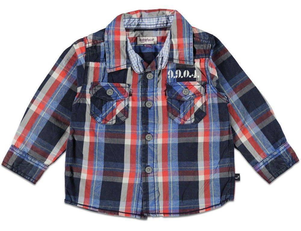 ΠΟΥΚΑΜΙΣΟ BABYFACE ΚΑΡΟ ΜΠΛΕ (104ΕΚ.)-(3.5-4.5ΕΤΩΝ) BABYFACE