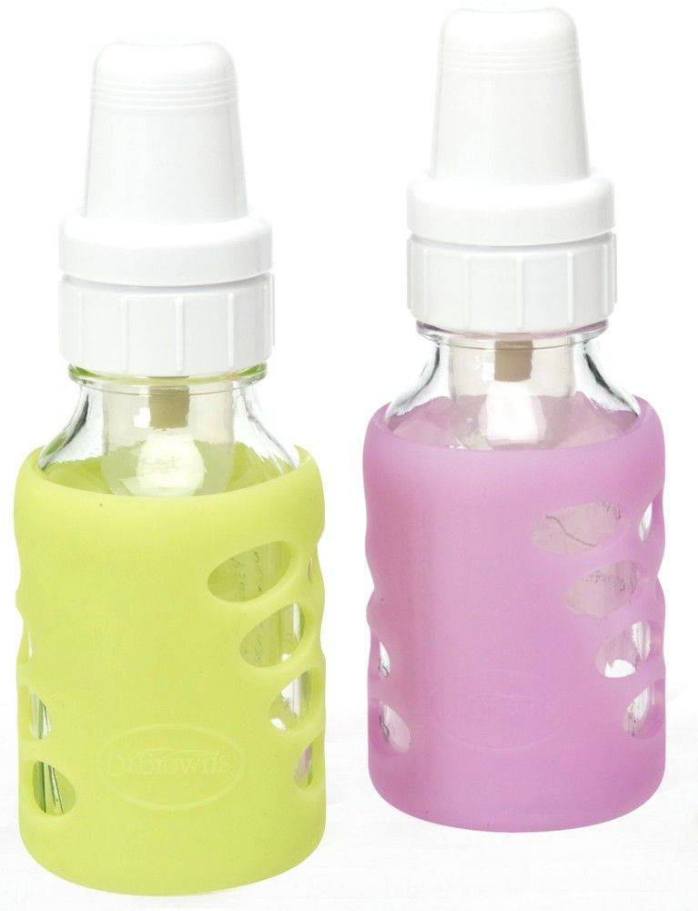 ΠΡΟΣΤΑΤΕΥΤΙΚΟ ΓΥΑΛΙΝΟΥ ΜΠΟΥΚΑΛΙΟΥ DR.BROWN'S 240ML ΡΟΖ/ΠΡΑΣΙΝΟ 2ΤΜΧ.