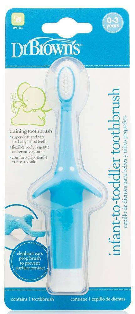 ΟΔΟΝΤΟΒΟΥΡΤΣΑ DR.BROWN'S ΕΛΕΦΑΝΤΑΚΙ ΣΙΕΛ 0-3 ΕΤΩΝ DR BROWNS