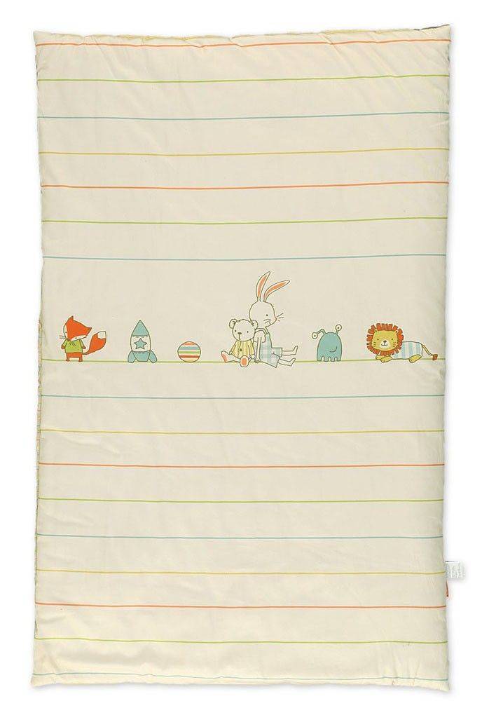 ΚΟΥΒΕΡΛΙ ΚΟΥΝΙΑΣ NEF NEF CUTE TOYS ANIMALS ΜΠΕΖ/ΠΟΛΥΧΡΩΜΟ 90Χ140CM NEF-NEF