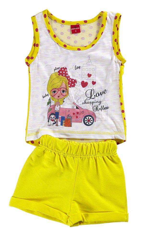 ΣΕΤ ΜΠΛΟΥΖΑ ΑΜΑΝΙΚΗ/ΣΟΡΤΣ REFLEX ?LOVE SHOPPING? 74734 ΚΙΤΡΙΝΟ ΠΟΥΑ (80ΕΚ.)-(6-12 ΜΗΝΩΝ) REFLEX