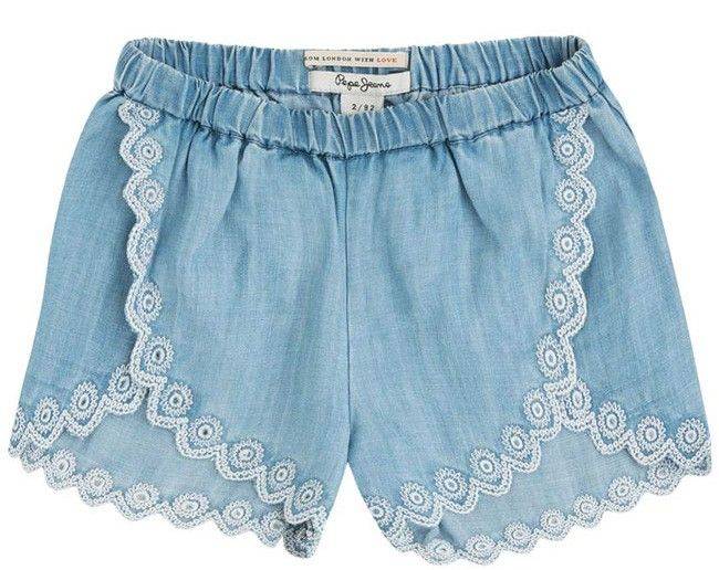 JEANS ΣΟΡΤΣ PEPE JEANS BELLE ΜΠΛΕ (98ΕΚ.)-(2-3 ΕΤΩΝ)