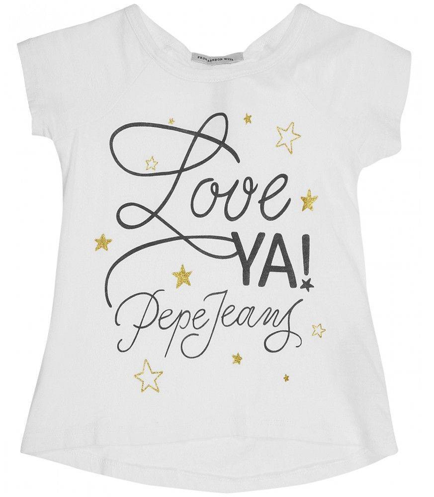 PEPE JEANS ΜΠΛΟΥΖΑ ΜΕ ΚΟΝΤΟ ΜΑΝΙΚΙ PEPE JEANS VIOLA ΛΕΥΚΟ (116ΕΚ.)-(6 ΕΤΩΝ)