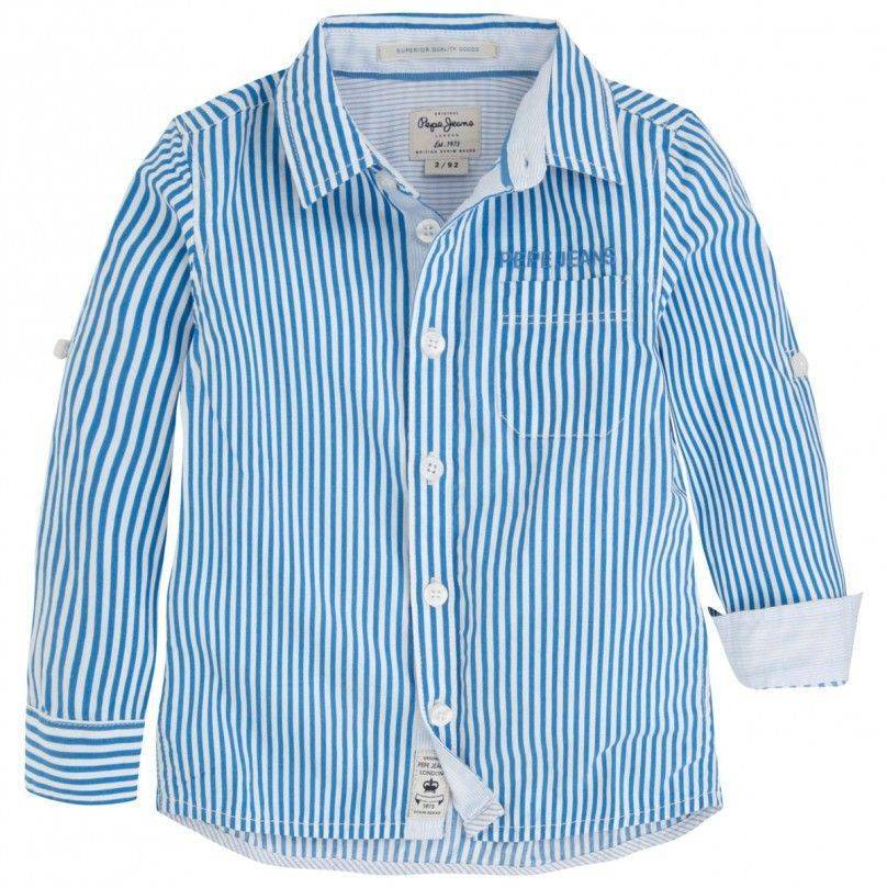 ΠΟΥΚΑΜΙΣΟ PEPE JEANS SAMSON ΡΙΓΕ ΓΑΛΑΖΙΟ (98ΕΚ.)-(2-3ΕΤΩΝ) PEPE JEANS