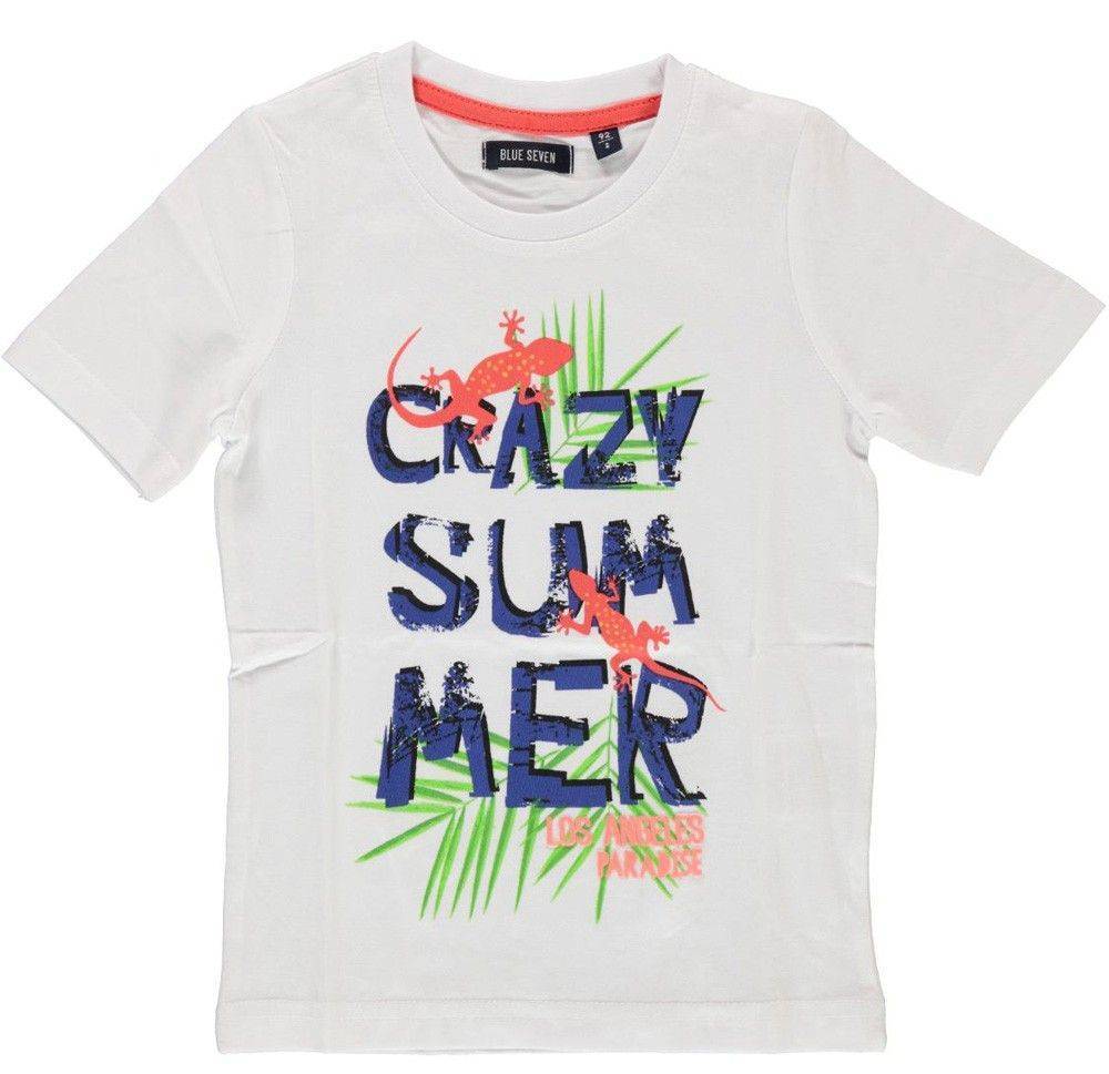 BLUE SEVEN ΜΠΛΟΥΖΑ ΜΕ ΚΟΝΤΟ ΜΑΝΙΚΙ BLUE SEVEN KNITTED 802014 CRAZY SUMMER ΛΕΥΚΟ (92ΕΚ.)-(1-2 ΕΤΩΝ)