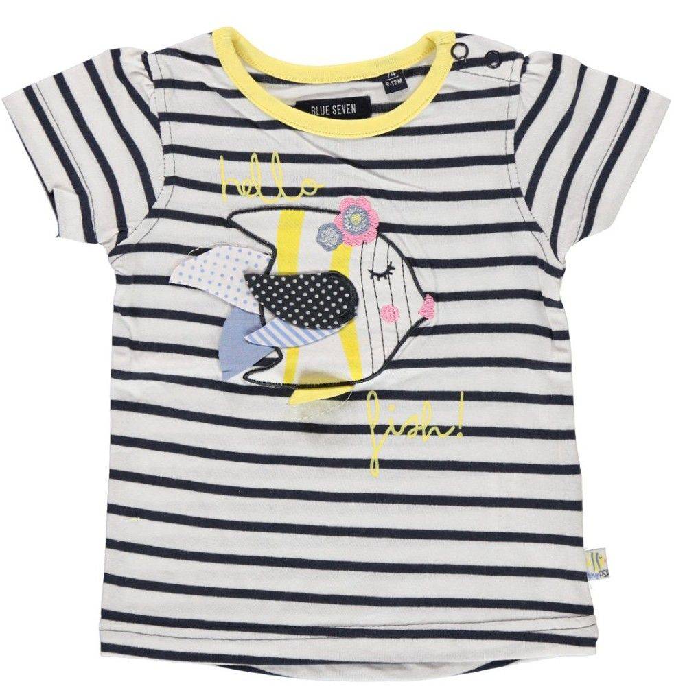 ΜΠΛΟΥΖΑ ΚΟΝΤΟΜΑΝΙΚΗ BLUE SEVEN HELLO FISH ΡΙΓΕ ΜΠΛΕ-ΚΙΤΡΙΝΟ (80ΕΚ.)-(6-12 ΜΗΝΩΝ)