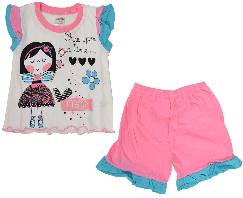 ΠΥΖΑΜΑ MINERVA ONCE UPON A TIME ΕΚΡΟΥ/ΡΟΖ (70ΕΚ.)-(0-6 ΜΗΝΩΝ) MINERVA