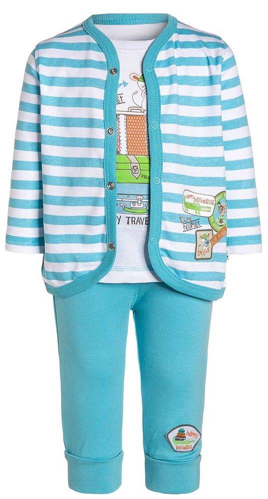 ΣΕΤ BLUE SEVEN KNITTED 422016 ΓΑΛΑΖΙΟ/ΛΕΥΚΟ 3ΤΕΜ (68ΕΚ.)-(6-9ΜΗΝΩΝ) BLUE SEVEN