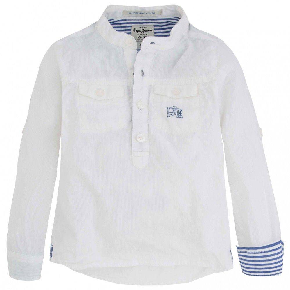 PEPE JEANS ΠΟΥΚΑΜΙΣΟ PEPE JEANS SAMMY KIDS ΛΕΥΚΟ (98ΕΚ.)-(2-3ΕΤΩΝ)