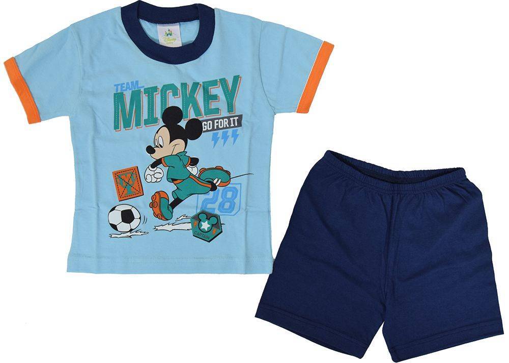 ΠΥΖΑΜΑ MINERVA MICKEY GO FOR IT ΓΑΛΑΖΙΟ/ΣΚΟΥΡΟ ΜΠΛΕ (78ΕΚ.)-(6-12 ΜΗΝΩΝ) MINERVA