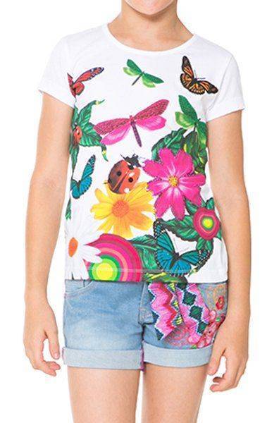 DESIGUAL T-SHIRT DESIGUAL HAWAI ΜΕ ΣΧΕΔΙΑ ΛΕΥΚΟ (104ΕΚ.)-(3-4 ΕΤΩΝ)