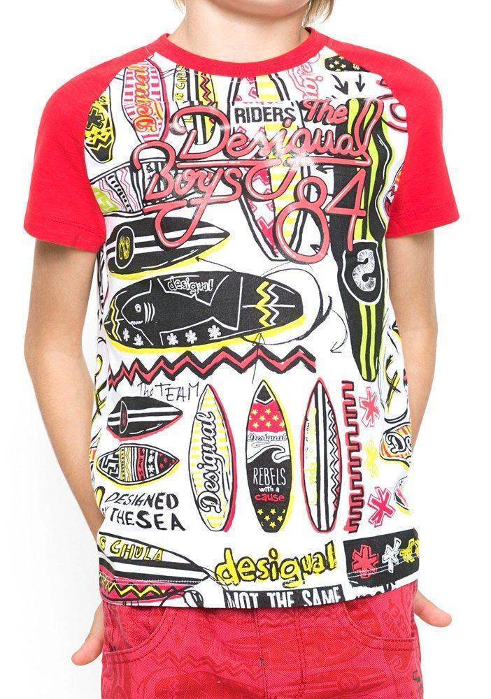 T-SHIRT DESIGUAL SEBASTIAN ΜΕ ΣΧΕΔΙΑ ΚΟΚΚΙΝΟ (104ΕΚ.)-(3-4 ΕΤΩΝ) DESIGUAL