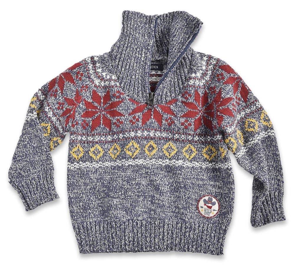 ΠΟΥΛΟΒΕΡ BLUE SEVEN ΜΕ ΣΧΕΔΙΟ 987000-549 ΓΚΡΙ ΜΕΛΑΝΖΕ (86ΕΚ.)-(15-18ΜΗΝΩΝ)