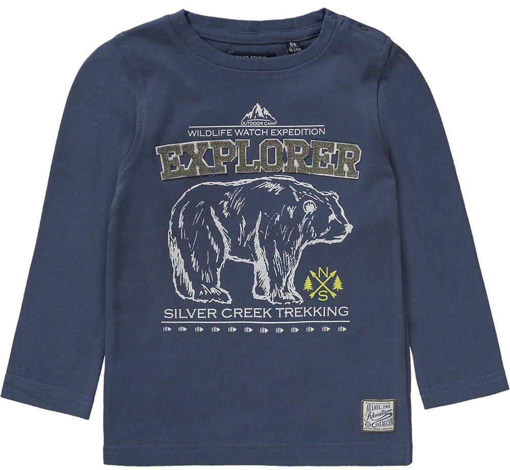 BLUE SEVEN ΜΠΛΟΥΖΑ ΜΑΚΡΥΜΑΝΙΚΗ BLUE SEVEN EXPLORER ΜΠΛΕ (74ΕΚ)-(9-12ΜΗΝΩΝ)