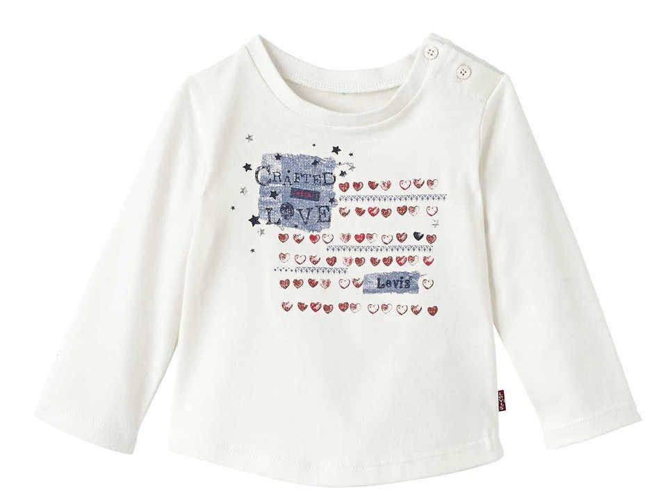 ΜΠΛΟΥΖΑ ΜΑΚΡΥΜΑΝΙΚΗ LEVIS FLAGA NI10544 ΛΕΥΚΟ (68ΕΚ.)-(6-9ΜΗΝΩΝ) LEVIS