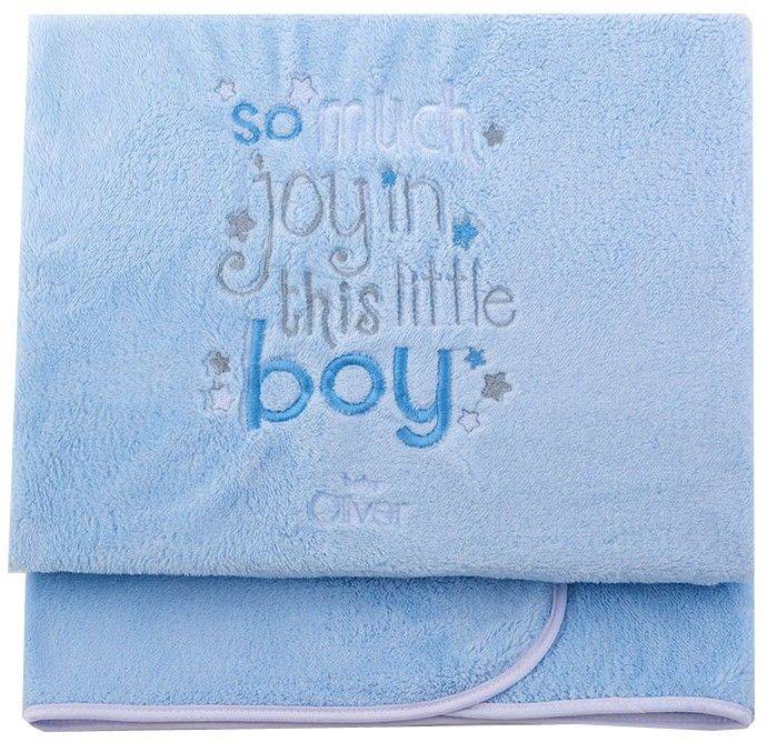ΚΟΥΒΕΡΤΑΚΙ ΜΠΕΜΠΕ FLEECE BABY OLIVER LITTLE BLUE JOY KORAL DES.303 ΜΠΛΕ 100X150CM