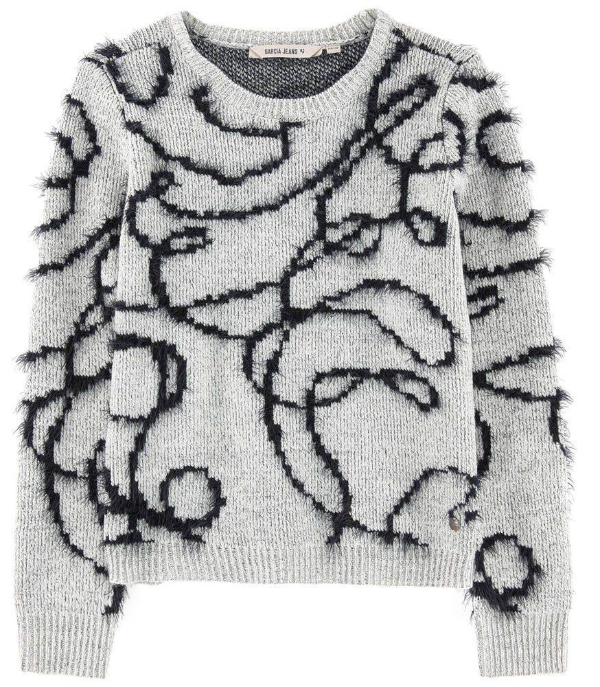 ΠΑΙΔΙΚΟ ΠΟΥΛΟΒΕΡ GARCIA JEANS H72640 ΓΚΡΙ-ΜΑΥΡΟ (152ΕΚ.)-(12ΕΤΩΝ)