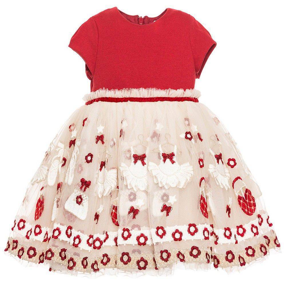 MONNALISA ΦΟΡΕΜΑ MONNALISA ABITO VITA ALTA 310908A8-0207 RUBY RED (92ΕΚ.)-(24 ΜΗΝΩΝ)