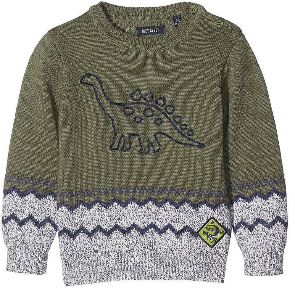 BLUE SEVEN ΠΟΥΛΟΒΕΡ BLUE SEVEN 987017-757 ΔΕΙΝΟΣΑΥΡΟΣ ΧΑΚΙ/ΓΚΡΙ (68ΕΚ.)-(6-9ΜΗΝΩΝ)