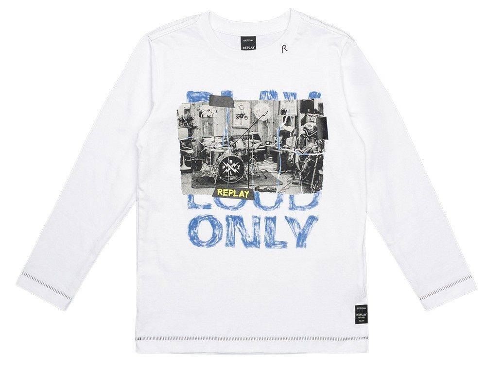 ΜΠΛΟΥΖΑ ΜΑΚΡΥΜΑΝΙΚΗ REPLAY SB7060.068.2660 REPLAY ONLY ΛΕΥΚΟ (152ΕΚ.)-(12ΕΤΩΝ) REPLAY