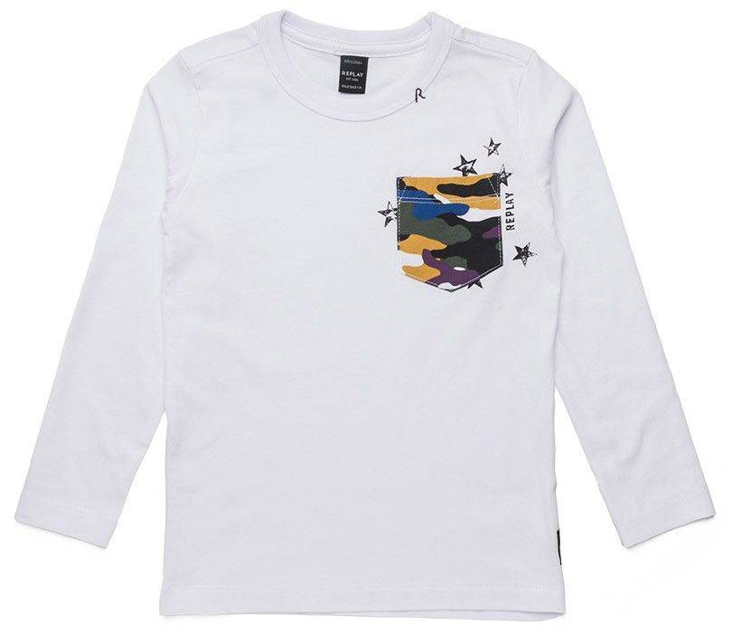 REPLAY ΜΠΛΟΥΖΑ ΜΑΚΡΥΜΑΝΙΚΗ REPLAY SB7102.050.2660 ΛΕΥΚΟ (152ΕΚ.)-(12ΕΤΩΝ)