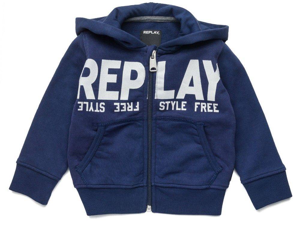 HOODIE ΜΕ ΦΕΡΜΟΥΑΡ REPLAY PB2707 ΜΠΛΕ 12 ΜΗΝΩΝ