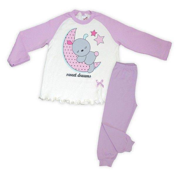 ΠΥΖΑΜΑΚΙΑ MINERVA ΜΑΚΡΥ ΜΑΝΙΚΙ SWEET MOON ΖΑΧΑΡΙ/ΜΩΒ (70ΕΚ.)-(6-12 ΜΗΝΩΝ) MINERVA