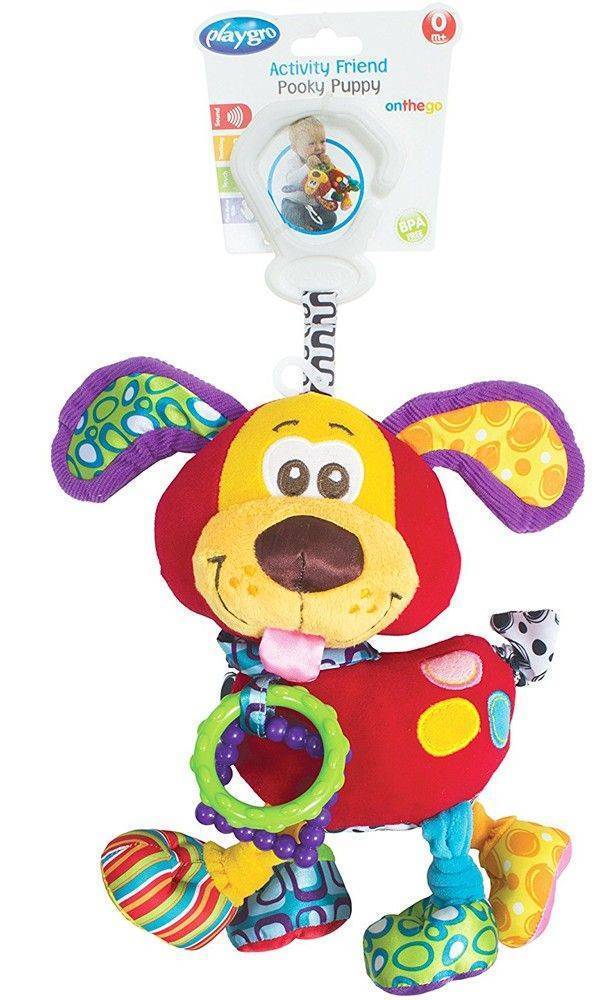 ΚΡΕΜΑΣΤΟ ΠΑΙΧΝΙΔΙ PLAYGRO ΓΙΑ ΚΑΡΟΤΣΙ ACTIVITY FRIEND POOKY PUPPY
