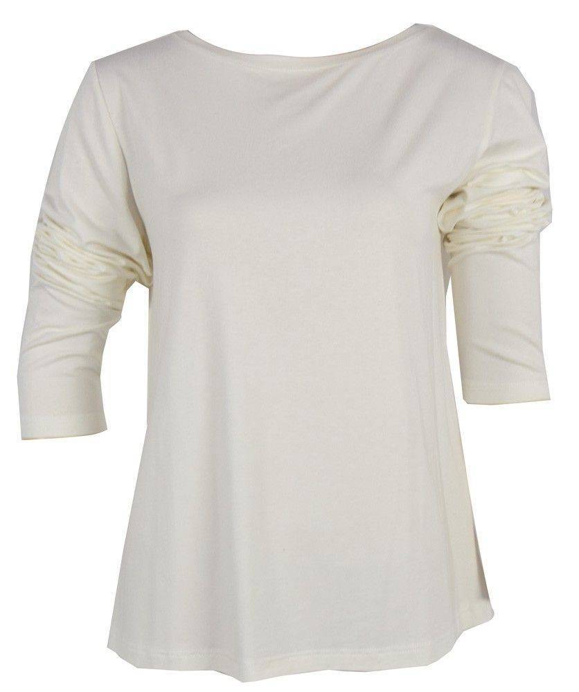 OMOR ΜΠΛΟΥΖΑ ΜΑΚΡΥΜΑΝΙΚΗ OMOR ΜΕ ΕΛΑΣΤΙΚΗ ΛΑΙΜΟΚΟΨΗ ΚΡΕΜ (L)