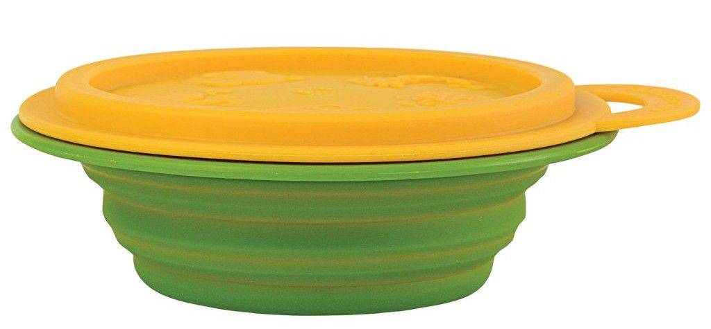 ΠΤΥΣΣΟΜΕΝΟ ΜΠΟΛ ΦΑΓΗΤΟΥ ΣΙΛΙΚΟΝΗΣ MARCUS - MARCUS COLLAPSIBLE BOWL ΜΕ ΚΑΠΑΚΙ ΦΥΛΑΞΗΣ 260ML ΠΡΑΣΙΝΟ
