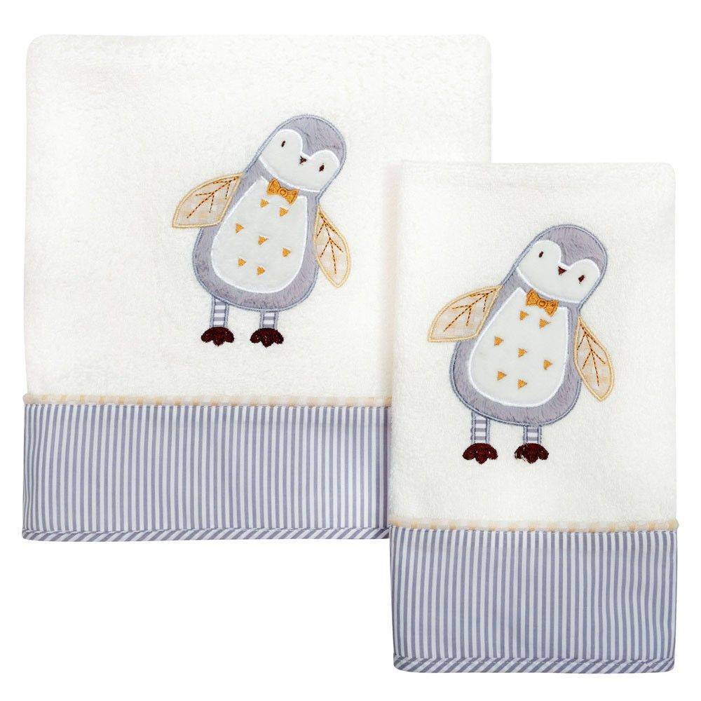 ΒΡΕΦΙΚΕΣ ΠΕΤΣΕΤΕΣ ΜΠΑΝΙΟΥ DAS HOME DREAM EMBROIDERY 6394 ΛΕΥΚΟ/ΜΠΛΕ 2ΤΜΧ