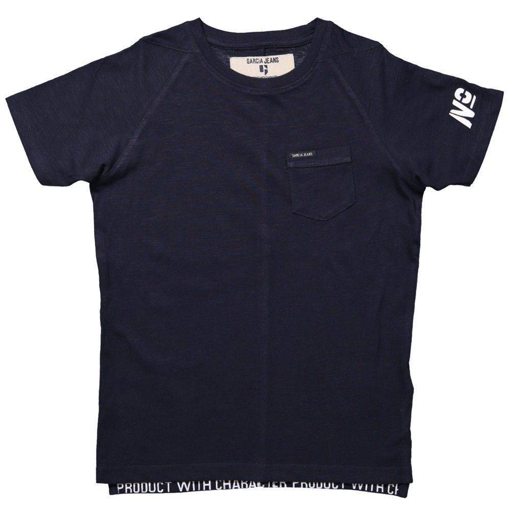 T-SHIRT GARCIA JEANS M83408-292 DARK MOON-ΜΠΛΕ ΣΚΟΥΡΟ (128ΕΚ.)-(8ΕΤΩΝ)