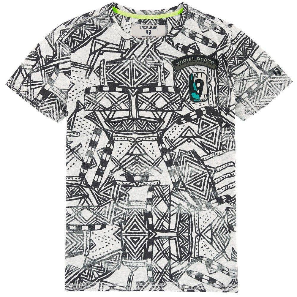 GARCIA JEANS T-SHIRT GARCIA JEANS N83608-342 BLACK - HEATHER GREY-ΓΚΡΙ ΑΝΟΙΧΤΟ (176ΕΚ.)-(16ΕΤΩΝ)