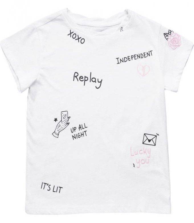 T-SHIRT REPLAY SG7461.051.20994-001 ΛΕΥΚΟ (140ΕΚ.)-(10ΕΤΩΝ)