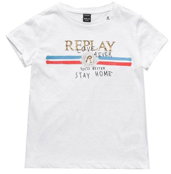 T-SHIRT REPLAY SG7491.054.20994-001 ΛΕΥΚΟ (152ΕΚ.)-(12ΕΤΩΝ) REPLAY