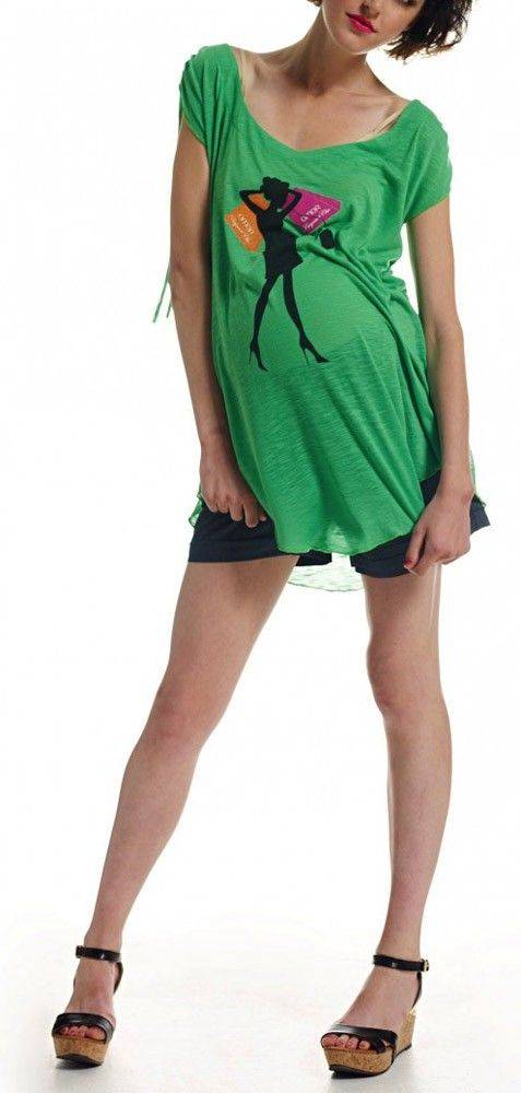 ΜΠΛOΥΖΑ OMOR ΜΕ ΣΤΑΜΠΑ ΠΡΑΣΙΝΟ ΜΕΛΑΝΖΕ (M) OMOR