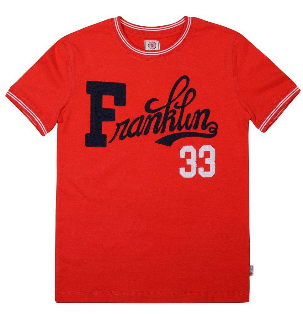 T-SHIRT FRANKLIN - MARSHALL FMS0069-10044 ΚΟΚΚΙΝΟ (104ΕΚ.)-(3-4 ΕΤΩΝ) FRANKLIN AND MARSHALL