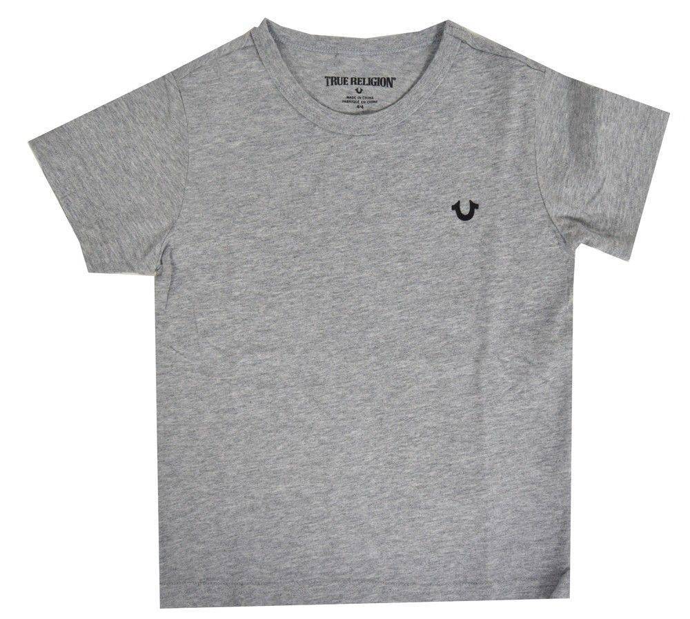 T-SHIRT TRUE RELIGION BRANDED LOGO TR136TE39 ΓΚΡΙ ΜΕΛΑΝΖΕ (128ΕΚ.)-(7-8 ΕΤΩΝ) TRUE RELIGION