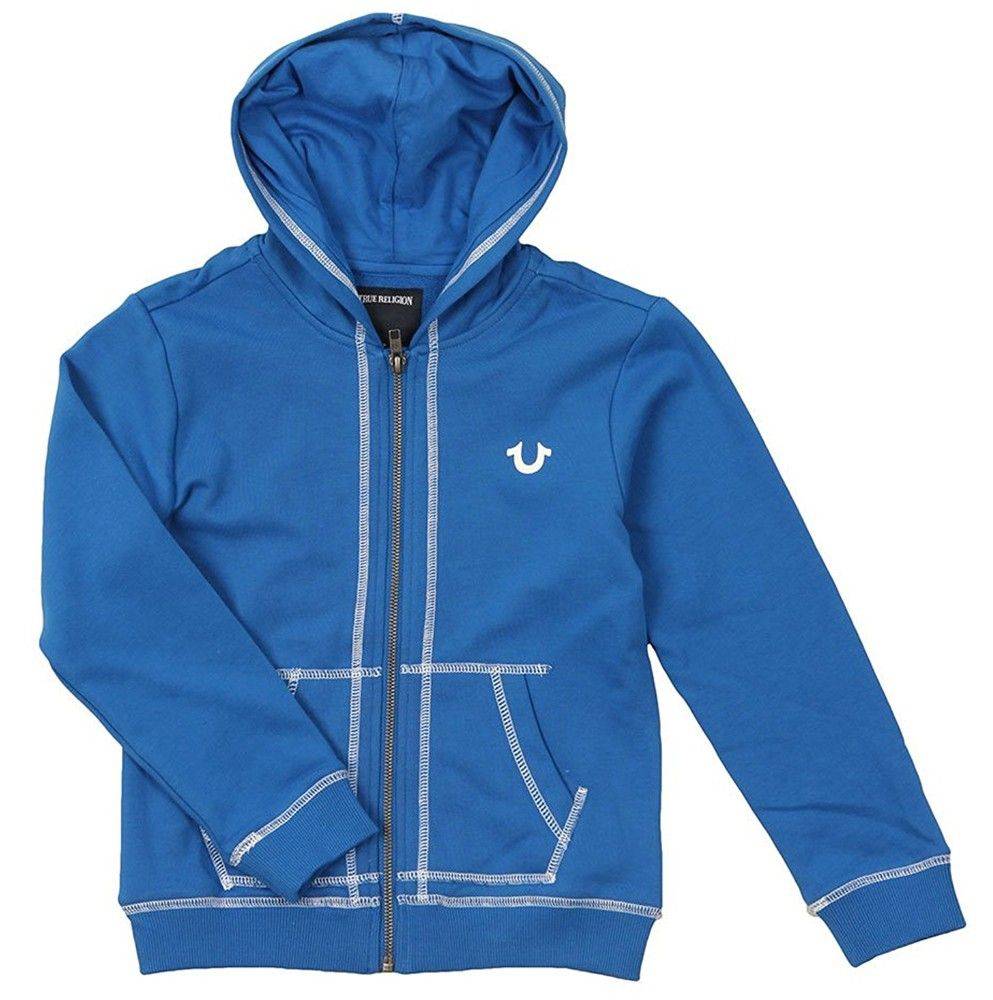HOODIE ΜΕ ΦΕΡΜΟΥΑΡ TRUE RELIGION FRENCH TERRY TR146HD32 ΓΑΛΑΖΙΟ (104ΕΚ.)-(3-4 ΕΤΩΝ) TRUE RELIGION