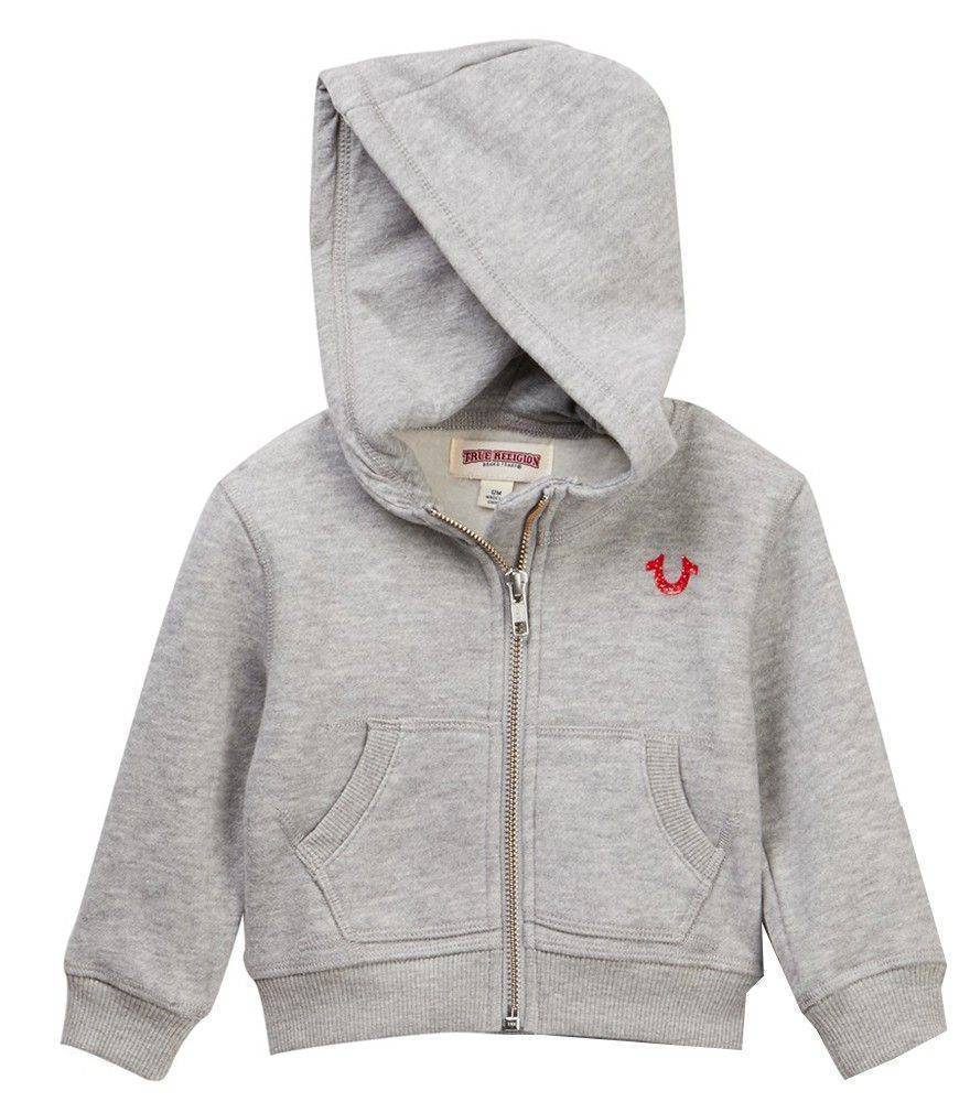 TRUE RELIGION ΖΑΚΕΤΑ HOODY TRUE RELIGION FLEECE TR246HD34 ΓΚΡΙ ΜΕΛΑΝΖΕ (92ΕΚ.)-(1-2 ΕΤΩΝ)