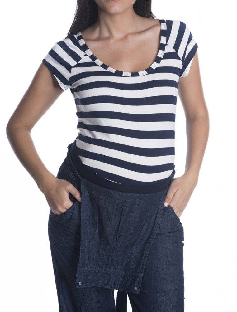 ΜΠΛOΥΖΑ OMOR ΡΙΓΕ ΜΠΛΕ ΣΚΟΥΡΟ/ΛΕΥΚΟ (M) OMOR